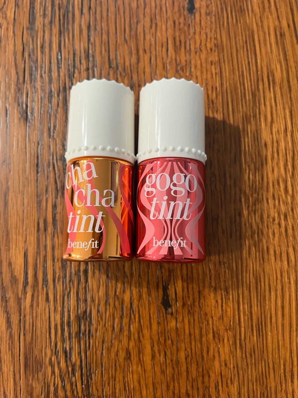 Benefit Lip and Cheek Stains in Gogo and Chacha shades